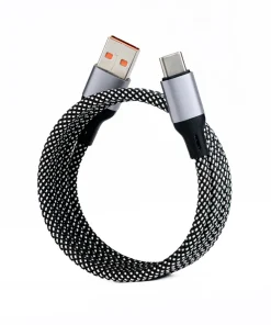 磁吸收納編織充電線 USB-A 對 Type C 1M